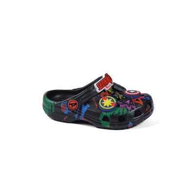Crocs Marvel Avengers Kids Slippers Cartoon Waterproof Slippers Light Sneakers 204536-A Black