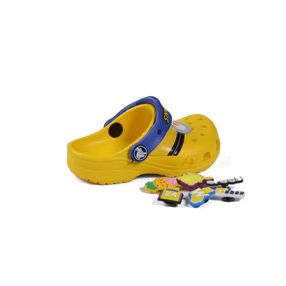 Crocs Minions Kids Slippers Cartoon Waterproof Slippers Light Sneakers 204536-1 Yellow