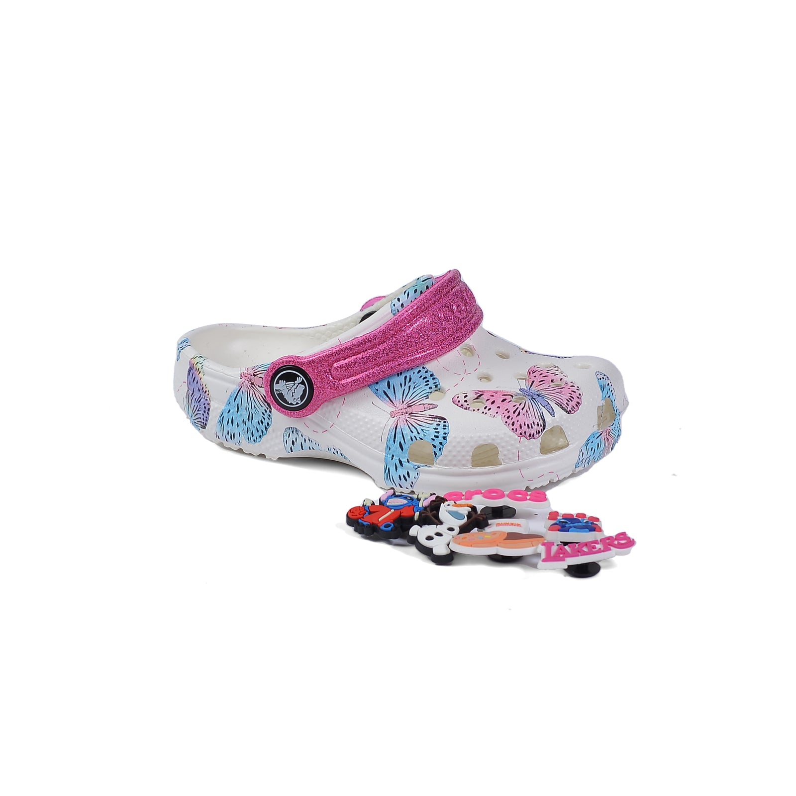 Crocs butterflies Kids Slippers Cartoon Waterproof Slippers Light Sneakers 208631 White - 1