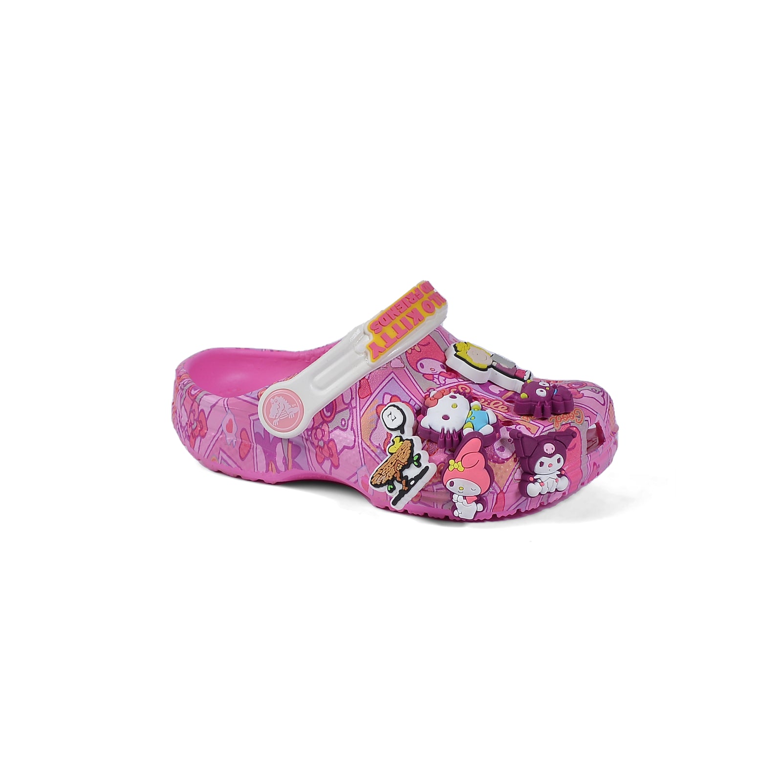 Crocs Kitty Kids Slippers Cartoon Waterproof Slippers Light Sneakers 208103 Fushia - 1
