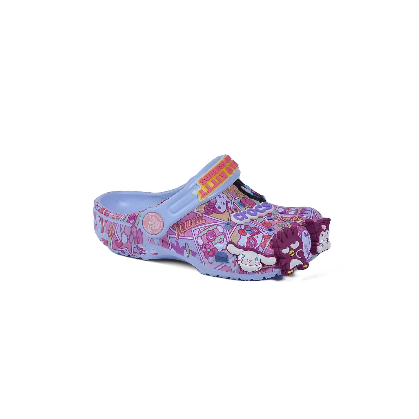 Crocs Kitty Kids Slippers Cartoon Waterproof Slippers Light Sneakers 208103 Blue