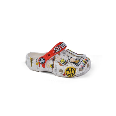 Crocs Peanuts Kids Slippers Cartoon Waterproof Slippers Light Sneakers 208300 White