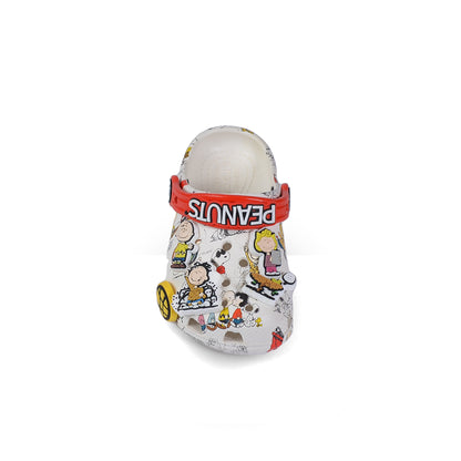 Crocs Peanuts Kids Slippers Cartoon Waterproof Slippers Light Sneakers 208300 White