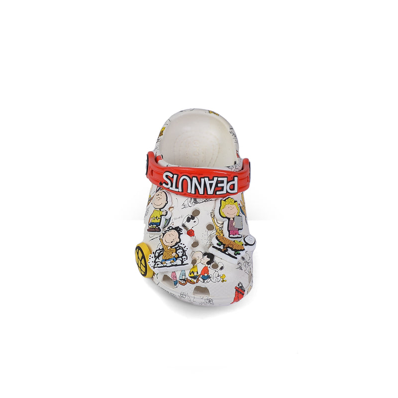 Crocs Peanuts Kids Slippers Cartoon Waterproof Slippers Light Sneakers 208300 White - 3