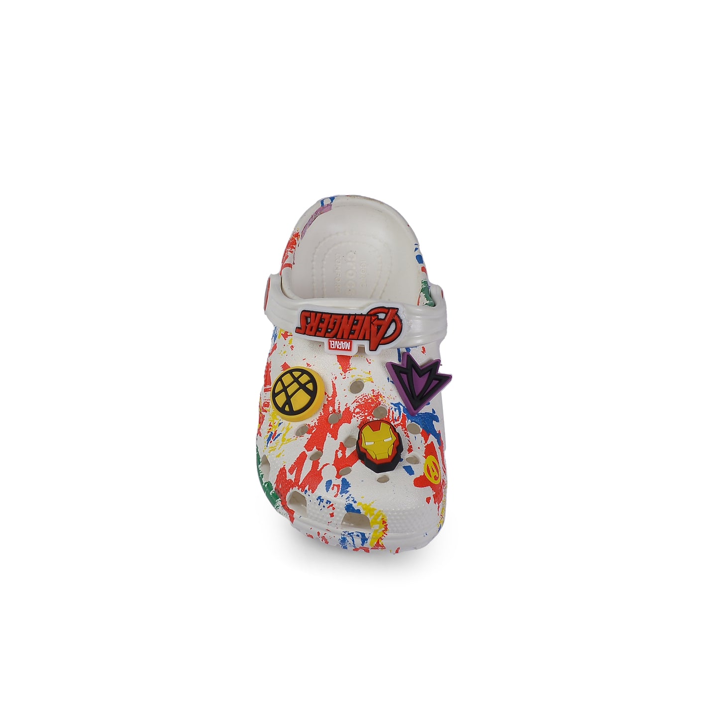 Crocs Marvel Avengers Kids Slippers Cartoon Waterproof Slippers Light Sneakers 204536-A White