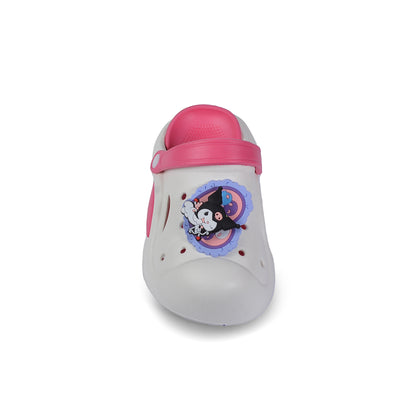 Crocs Kids Kuromi Sanrio Waterproof Slippers Light Sneakers 012-109 White