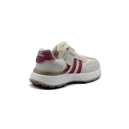 Sneakers Kids 8911 Beige&Maroon