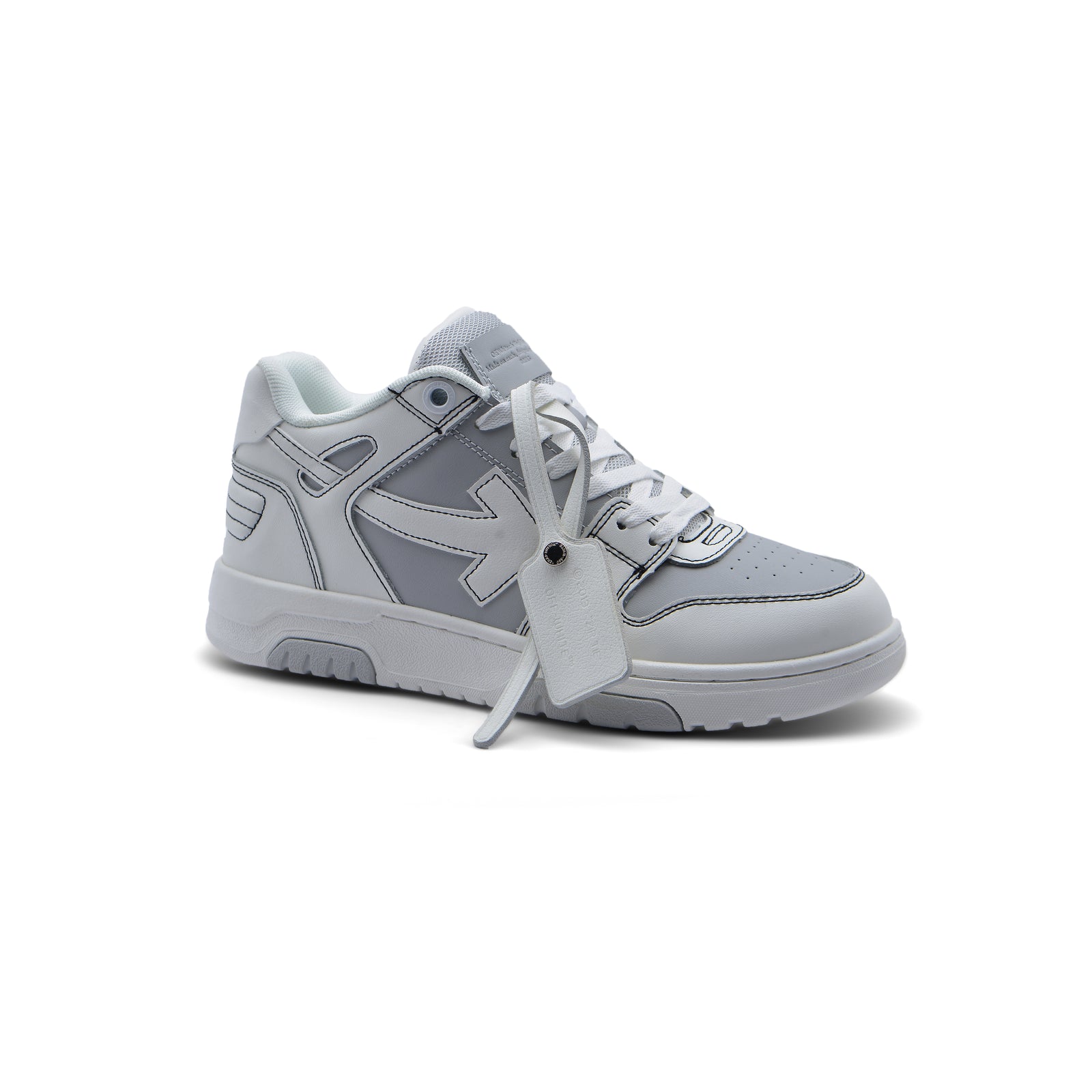 Off-White Logic Out Of Office Lace-Up Sneakers 189S25-M Gray - 1