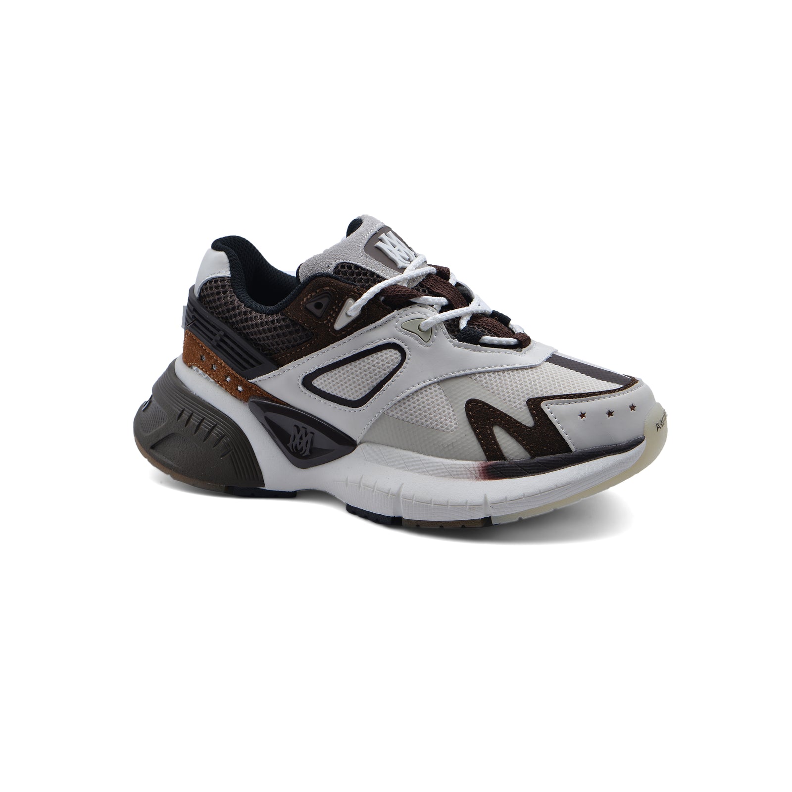 AMIRI Luxury Runner Chunky Sneaker XP 1142009-2-W White&Brown - 1