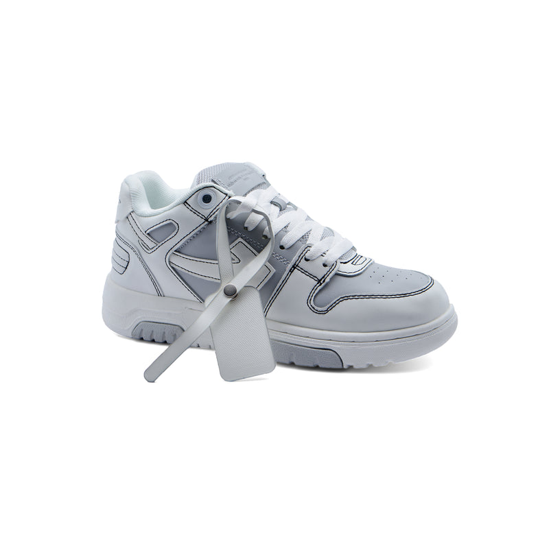 Off-White Logic Out Of Office Lace-Up Sneakers 189S24-W Gray - 1