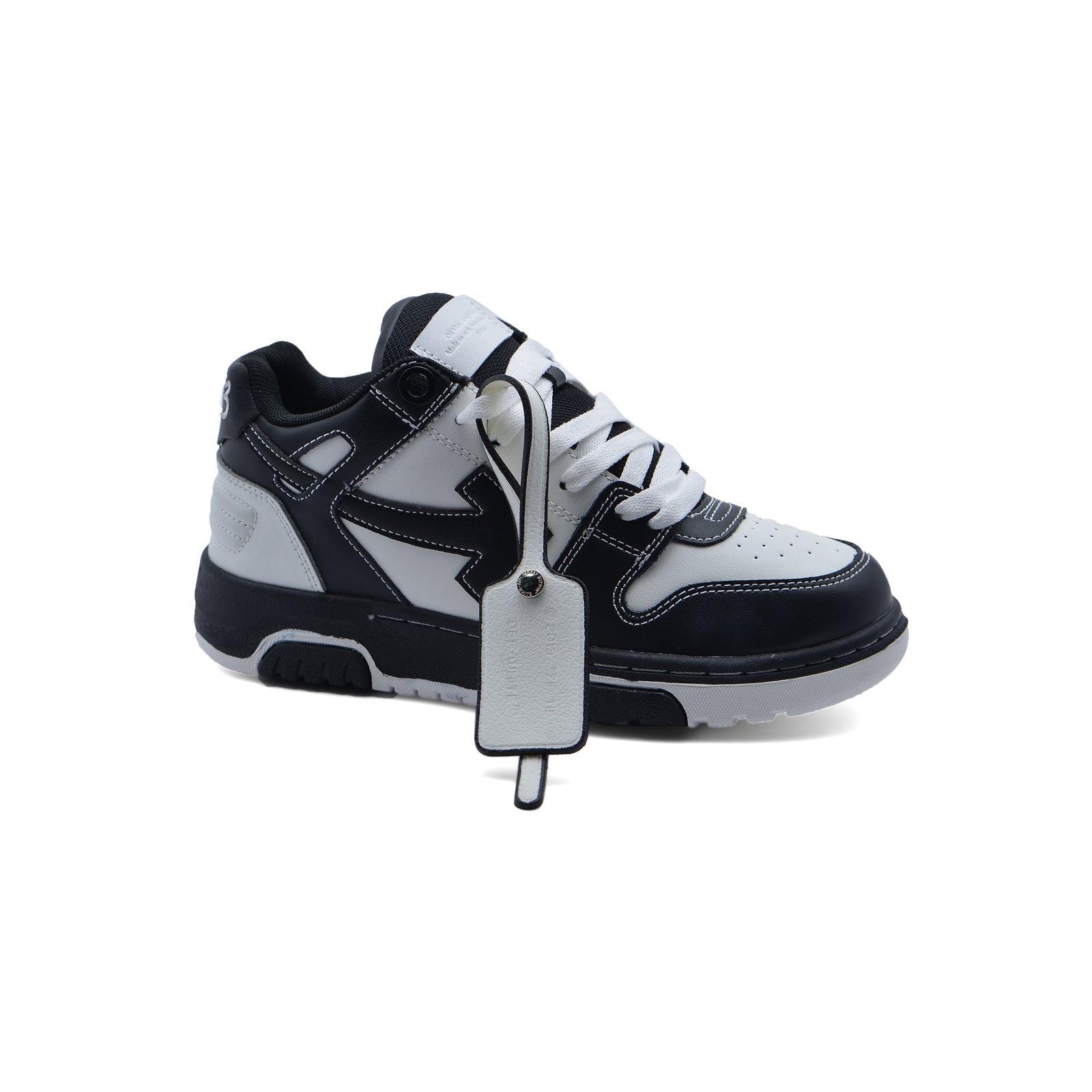Off-White Logic Out Of Office Lace-Up Sneakers 189S24-W Black - 1