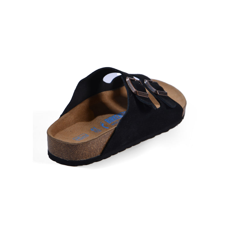 BIRKENSTOCK Arizona Soft Footbed Suede Leather Man 0129423 Black - 2