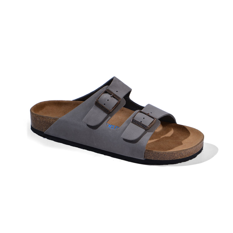 BIRKENSTOCK Arizona Soft Footbed Suede Leather Man 0129423 Gray - 1