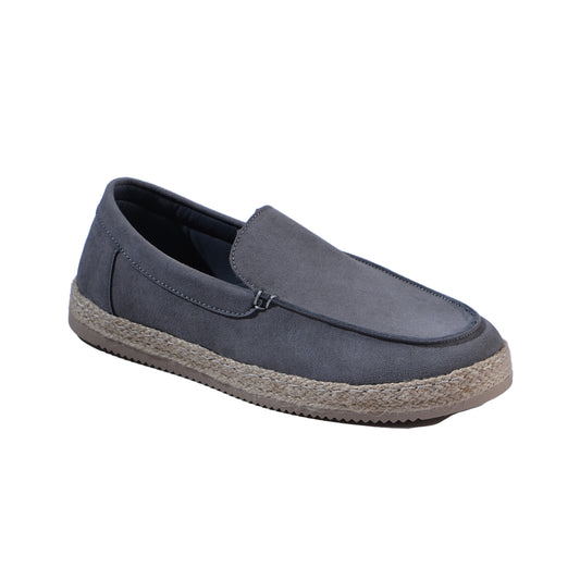 Zara Leather And Jute Loafers Sneakers Man 2639/520 Gray