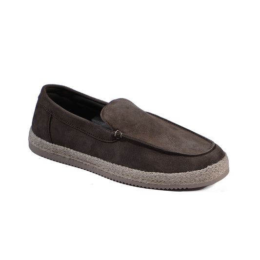 Zara Leather And Jute Loafers Sneakers Man 2639/520 Khaki