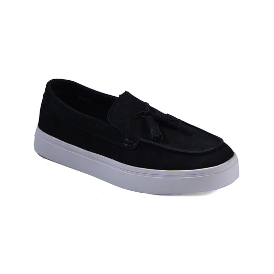 Zara Leather Moccasin With Tassels Sneakers Man 2206/120/802 Black