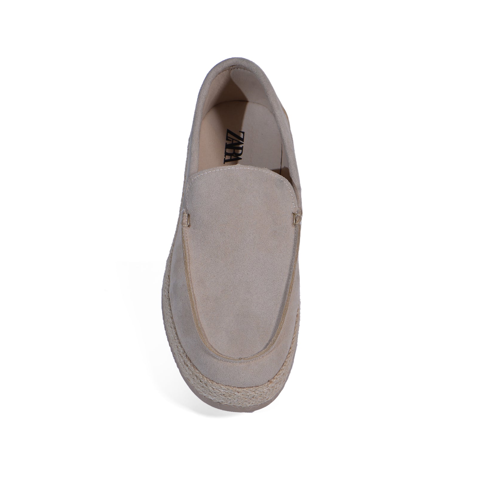Zara Leather And Jute Loafers Sneakers Man 2639/520 Beige - 3