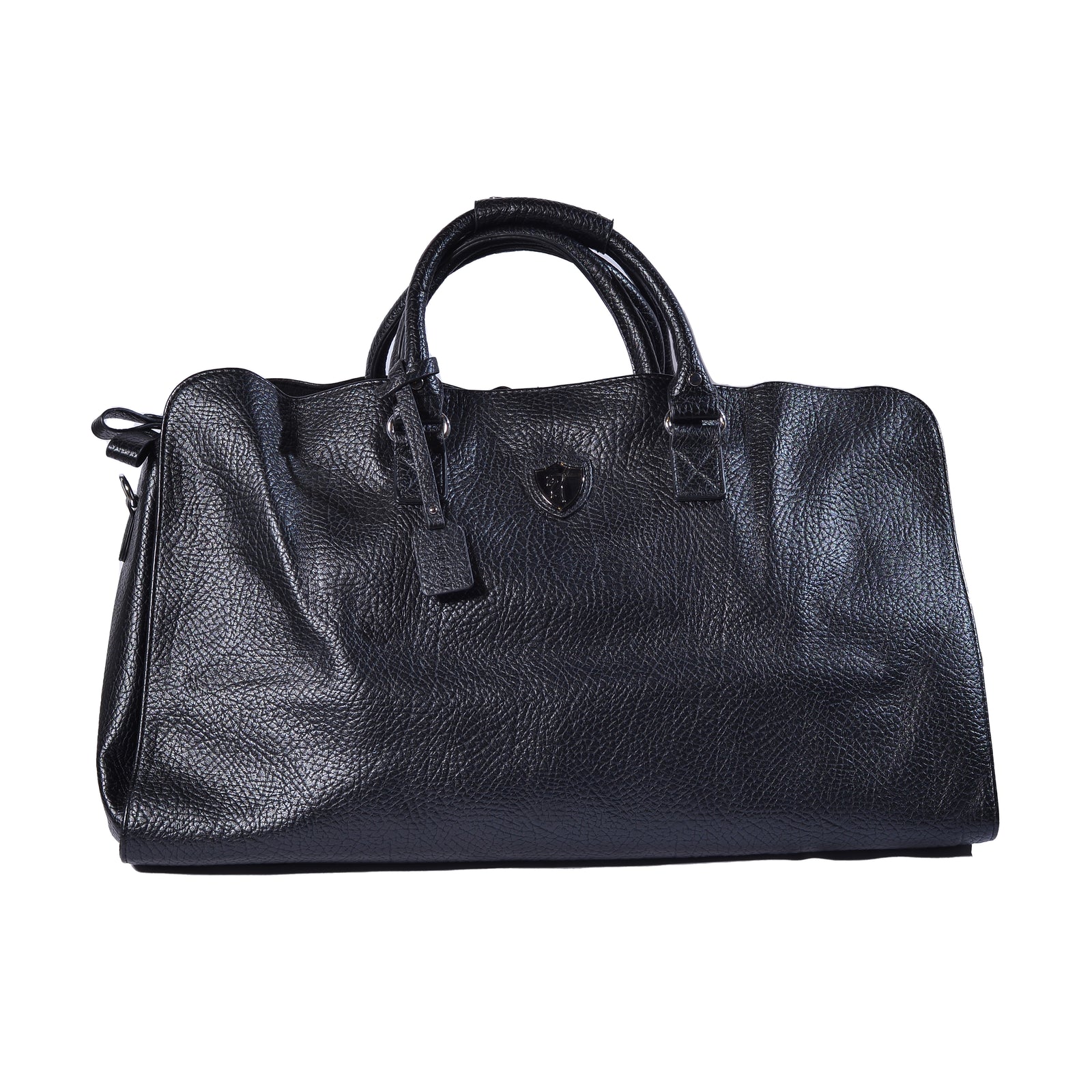 Roberto Cavalli plaque Leather Holdall Bag 96399 Black - 1