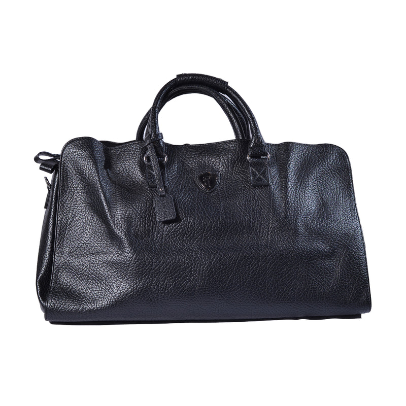 Roberto Cavalli plaque Leather Holdall Bag 96399 Black - 1