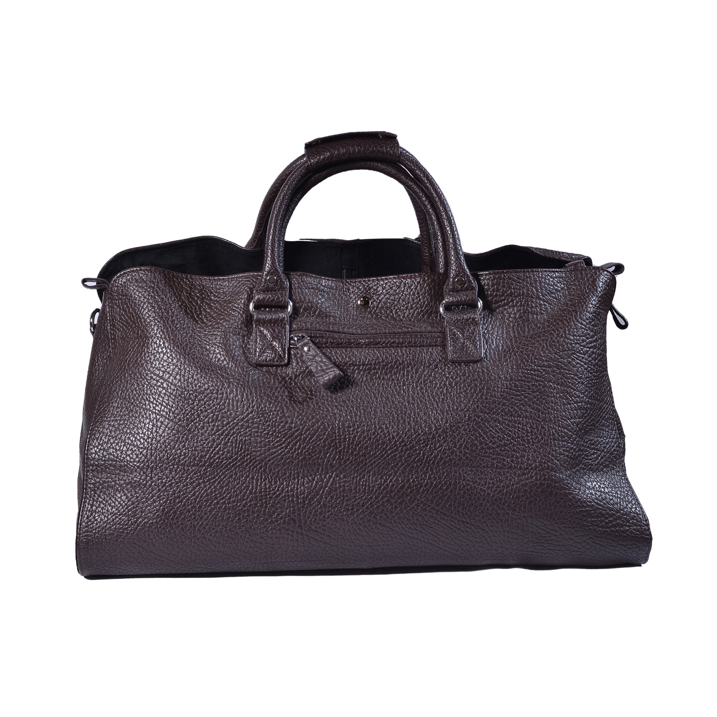 Roberto Cavalli plaque Leather Holdall Bag 96399 Coffee