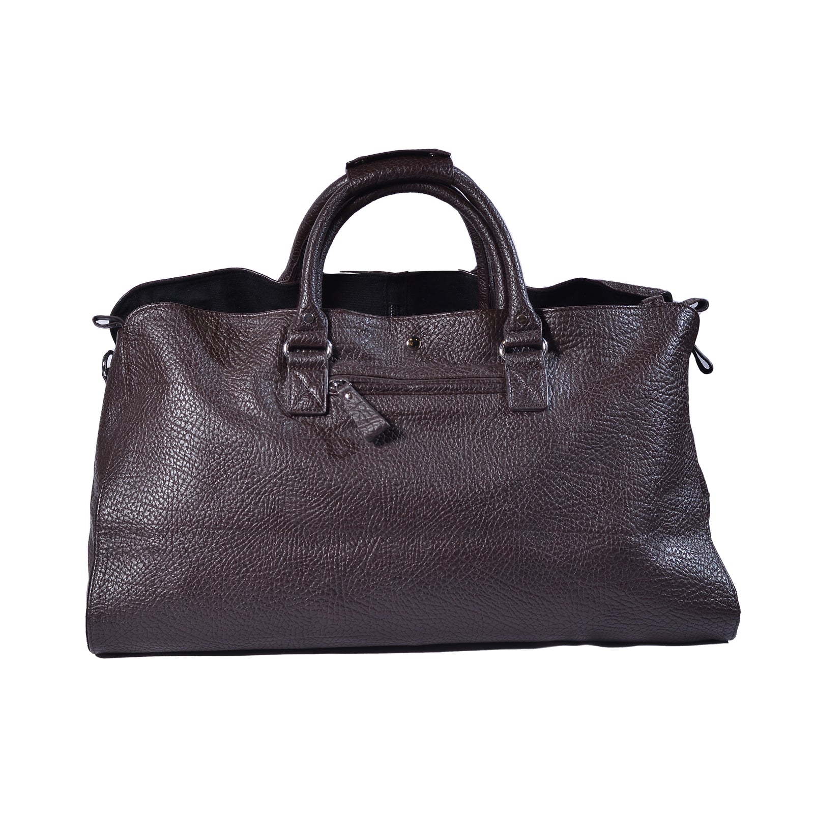 Roberto Cavalli plaque Leather Holdall Bag 96399 Coffee - 3