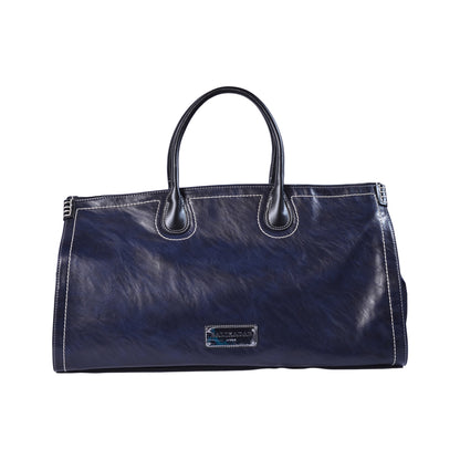 Balikadan plaque Leather Holdall Bag 963708 Blue