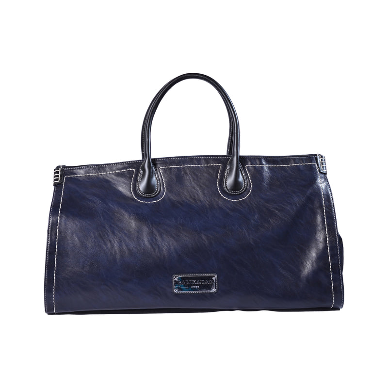 Balikadan plaque Leather Holdall Bag 963708 Blue - 1