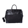 Hermès plaque Leather Holdall Bag 96011-A Black - 3