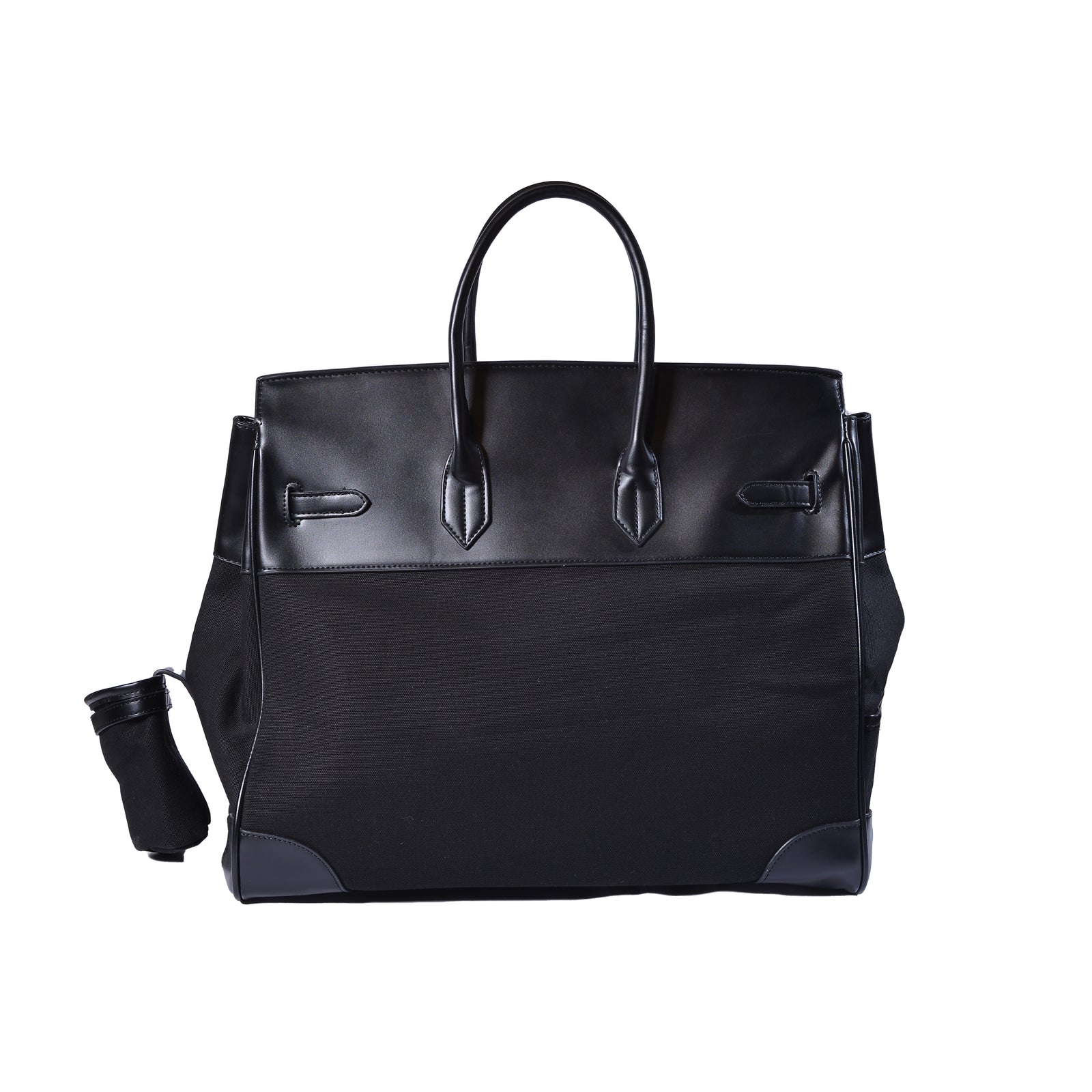 Hermès plaque Leather Holdall Bag 96011-A Black - 3