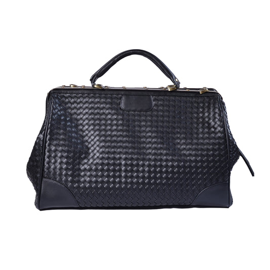 Balikadan plaque Leather Holdall Bag 2785 Black