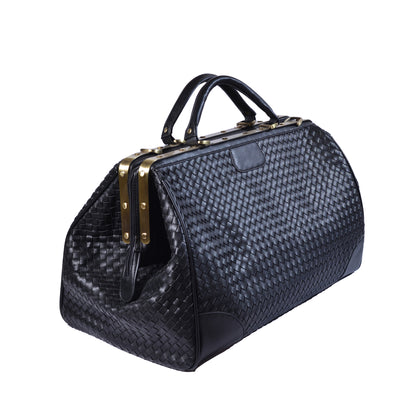 Balikadan plaque Leather Holdall Bag 2785 Black