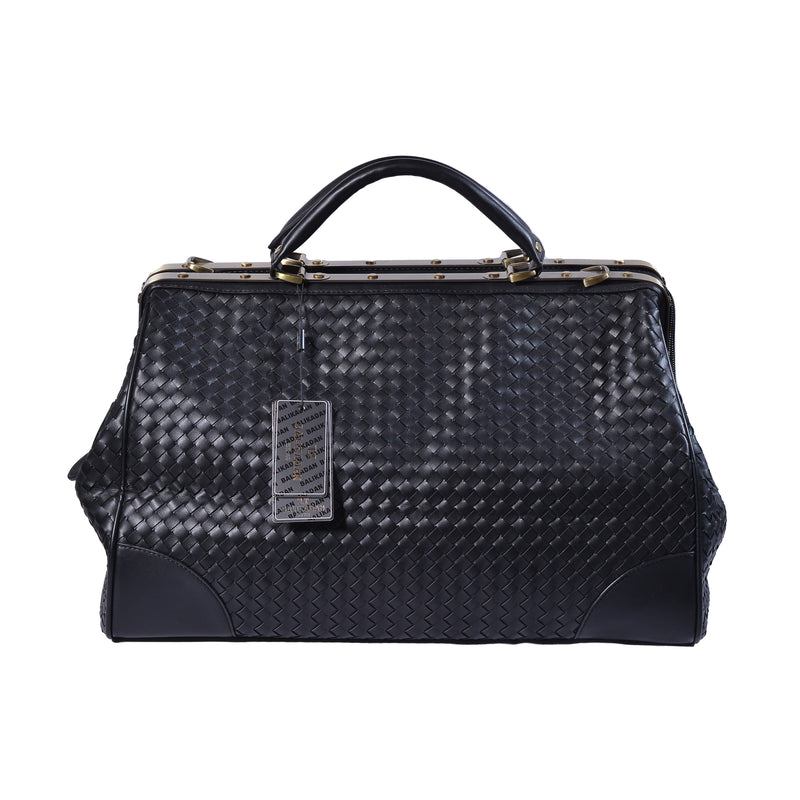 Balikadan plaque Leather Holdall Bag 2785 Black - 3