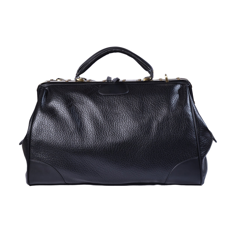 Balikadan plaque Leather Holdall Bag 2785 Black - 1