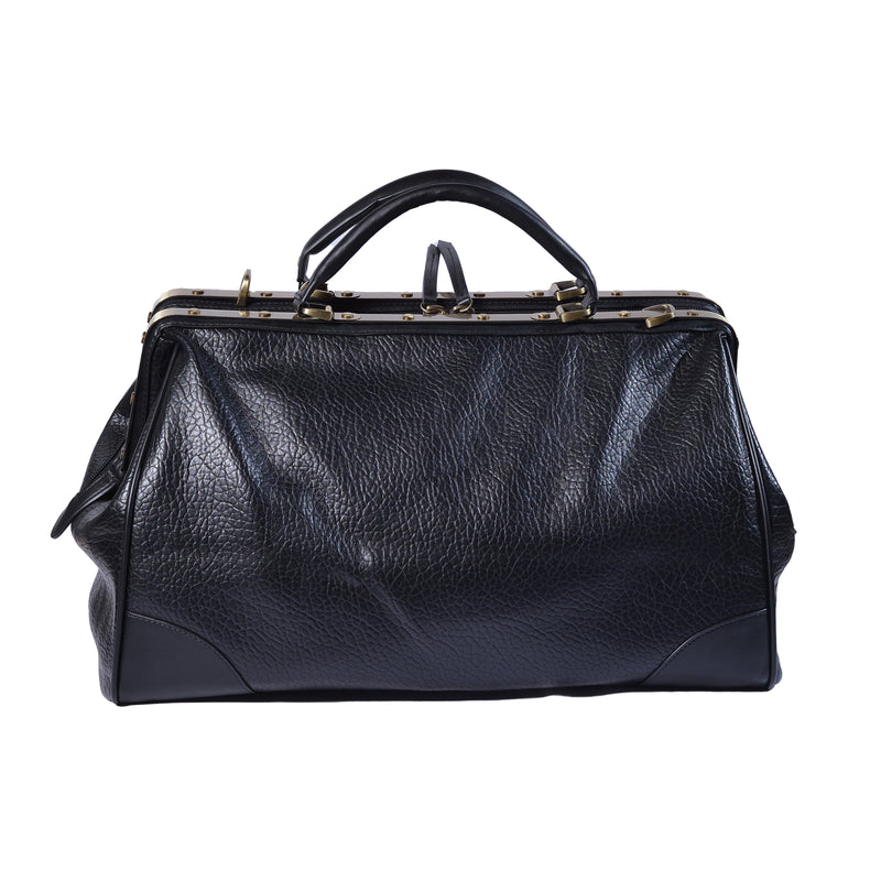 Balikadan plaque Leather Holdall Bag 2785 Black - 3