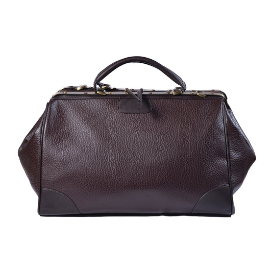 Balikadan plaque Leather Holdall Bag 2785 Coffee