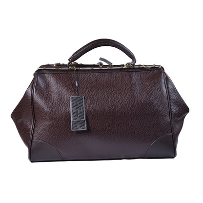Balikadan plaque Leather Holdall Bag 2785 Coffee