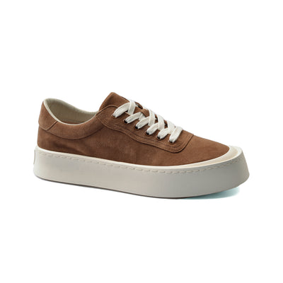 British Style Yuppie Platform Sneakers Men F7311A Brown