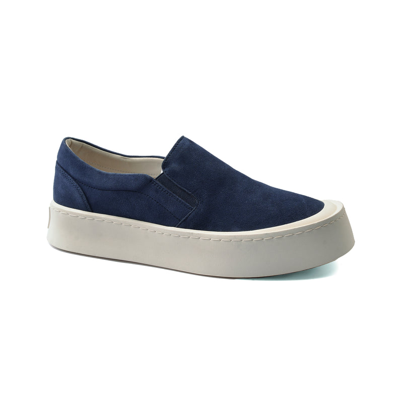 British Style Yuppie Platform Sneakers Men M752 Navy - 1