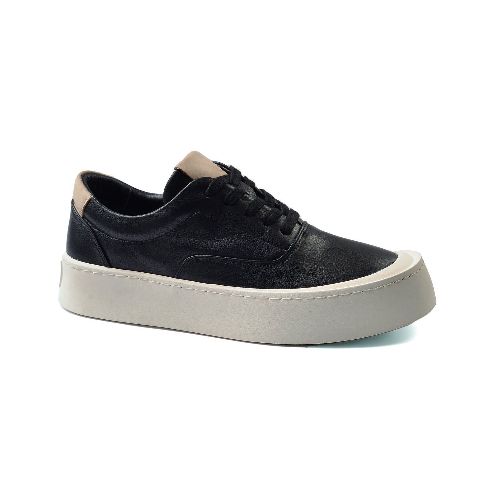 British Style Yuppie Platform Sneakers Men F7512 Black - 1