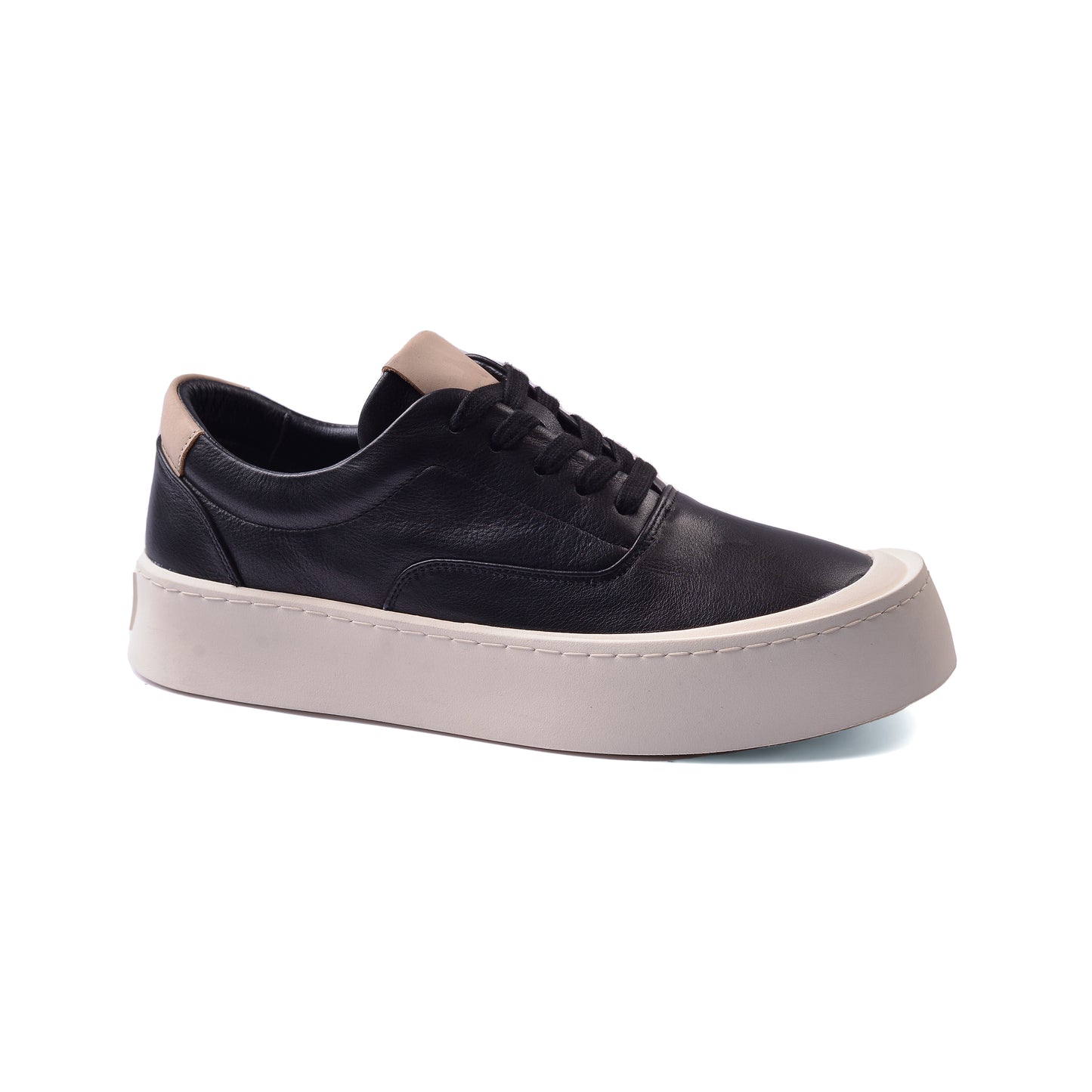 British Style Yuppie Platform Sneakers Men F7512 Black