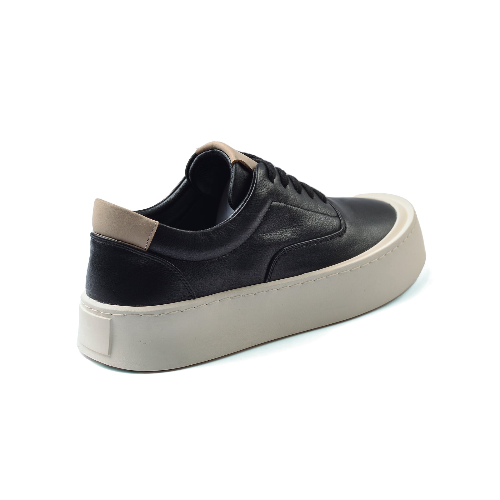 British Style Yuppie Platform Sneakers Men F7512 Black - 2