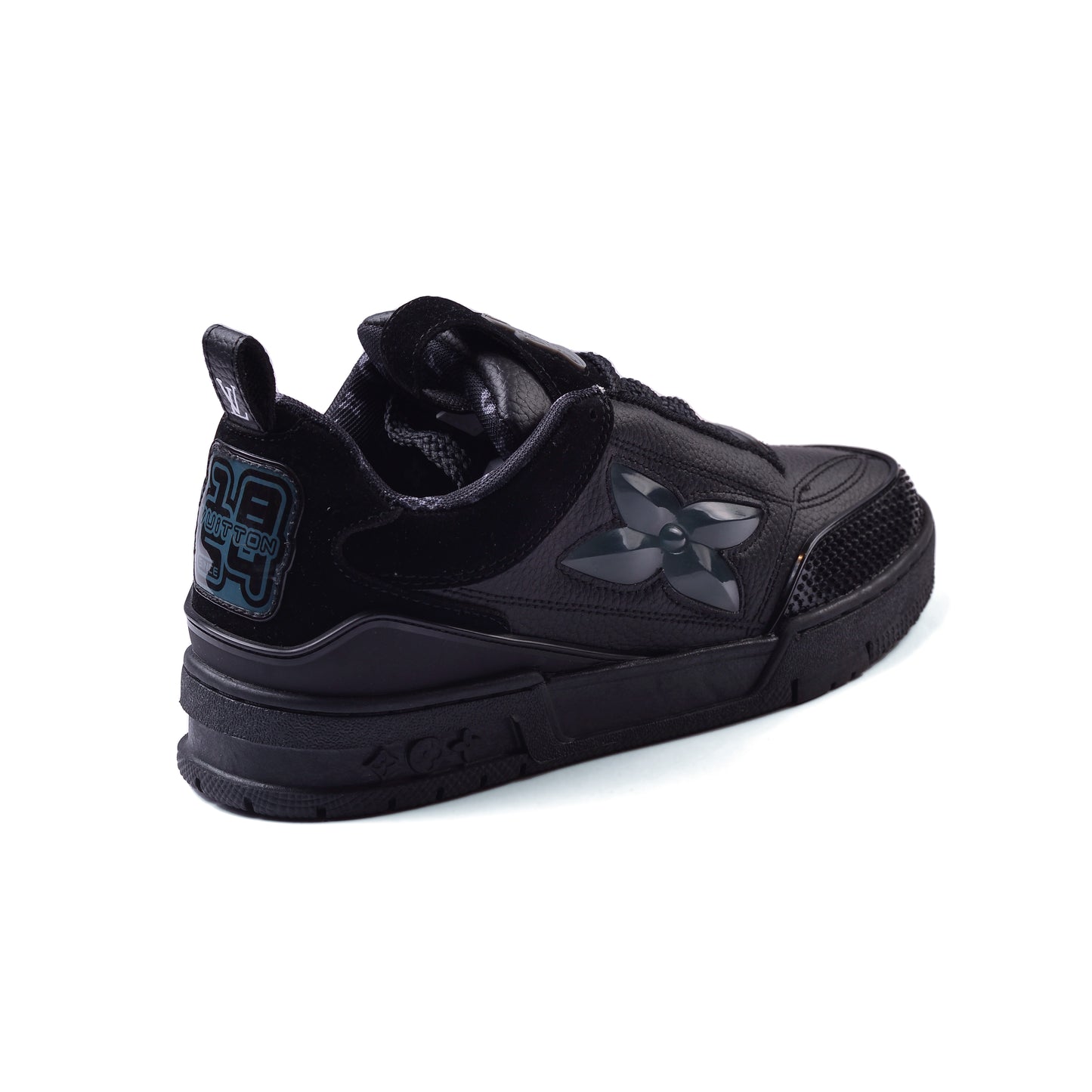 Louis Vuitton Skate Flor Blanco Sneakers Man VL1221 Black