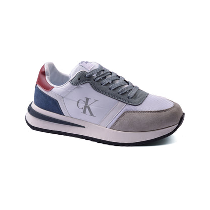 Calvin Klein Picio Monogram Sneakers Man CK654 White&Red