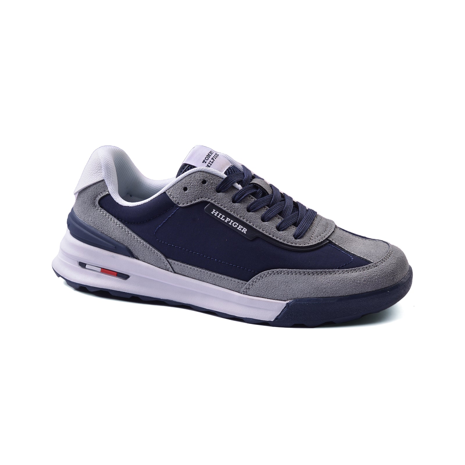 Tommy Hilfiger Mixed Media Runner Sneakers Man M05425 Navy&Gray - 1