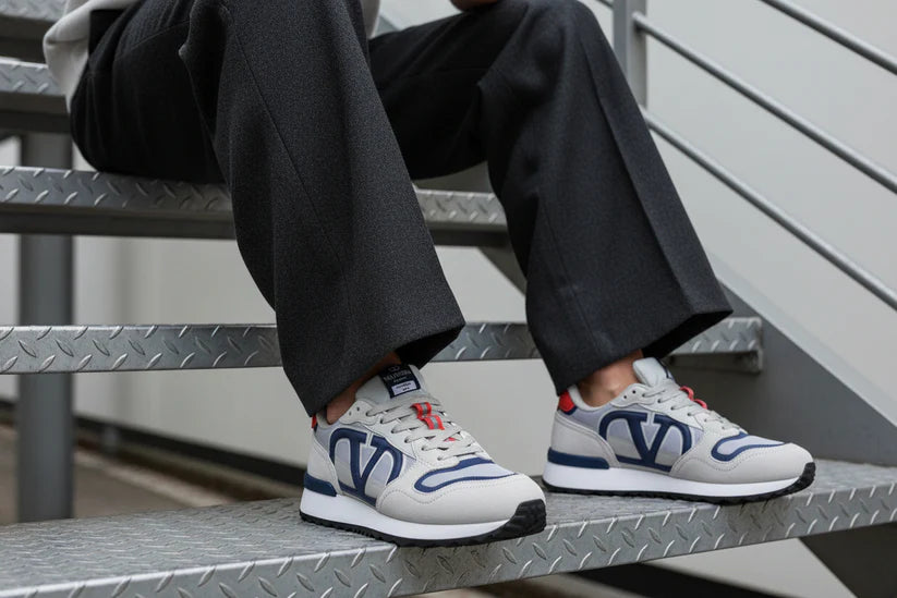 Valentino Garavani Vlogo Pace Sneakers Man LSXF28 Gray&Navy - 4