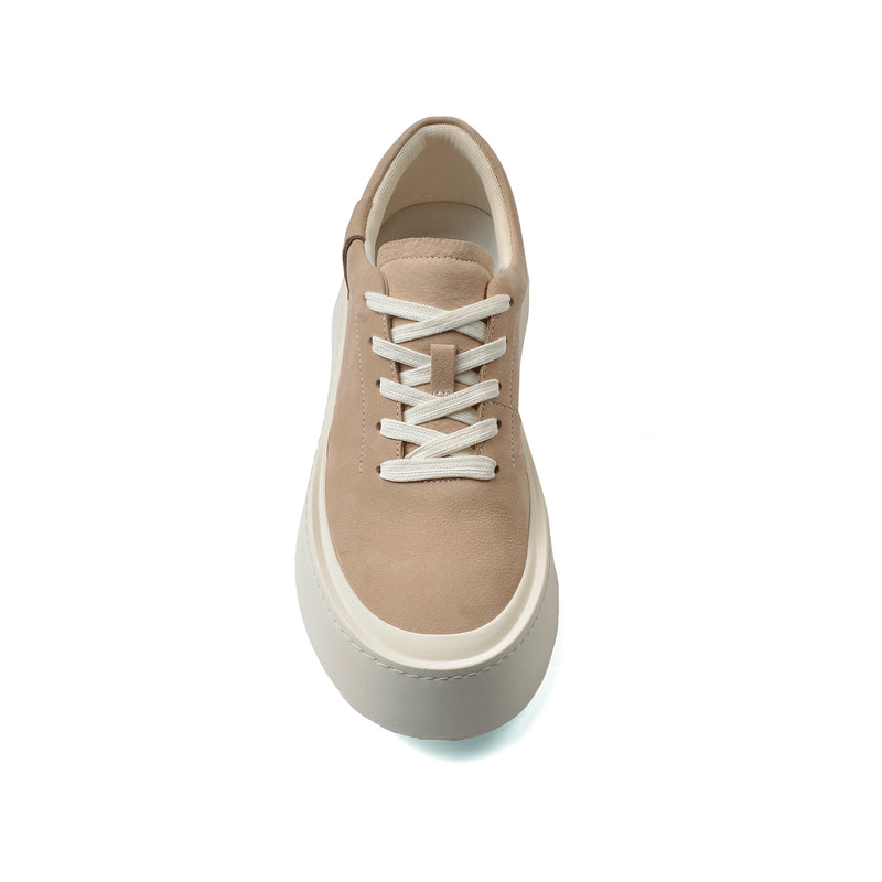 British Style Yuppie Platform Sneakers Men M9101 Beige - 3