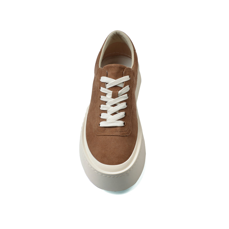 British Style Yuppie Platform Sneakers Men F7311A Brown - 3
