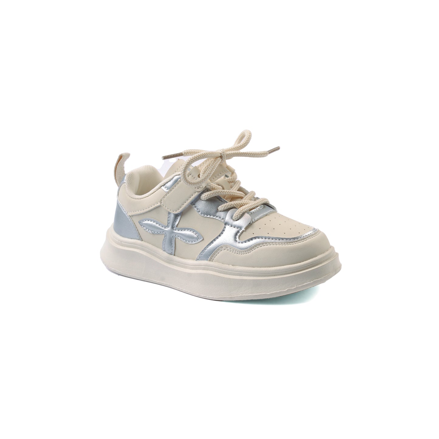 Sneakers Kids Running Comfortable Non Slip Durable lightweight 395-S-B Silver