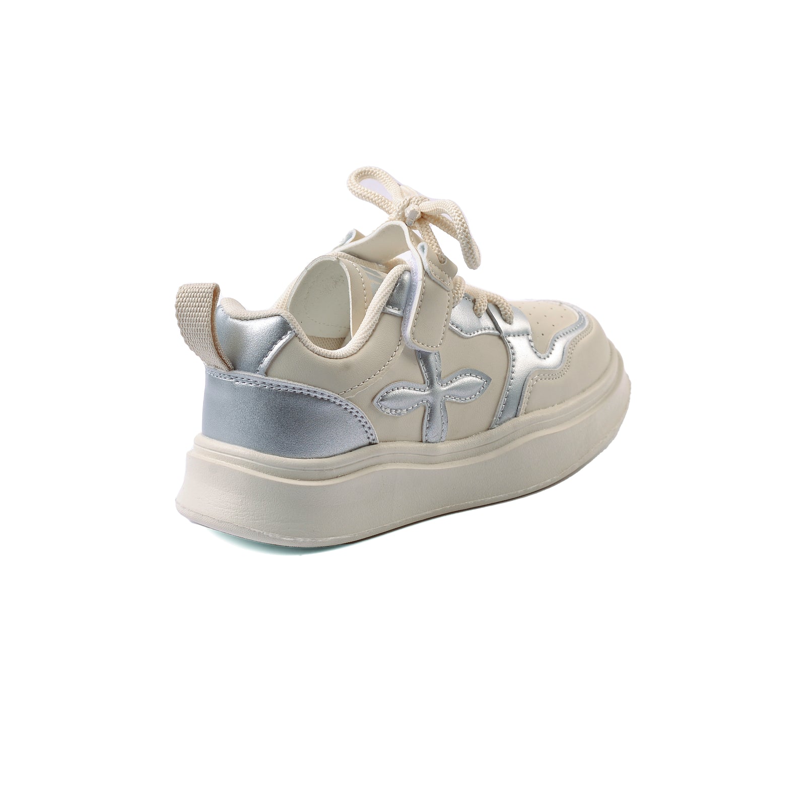 Sneakers Kids Running Comfortable Non Slip Durable lightweight 395-S-B Silver - 2