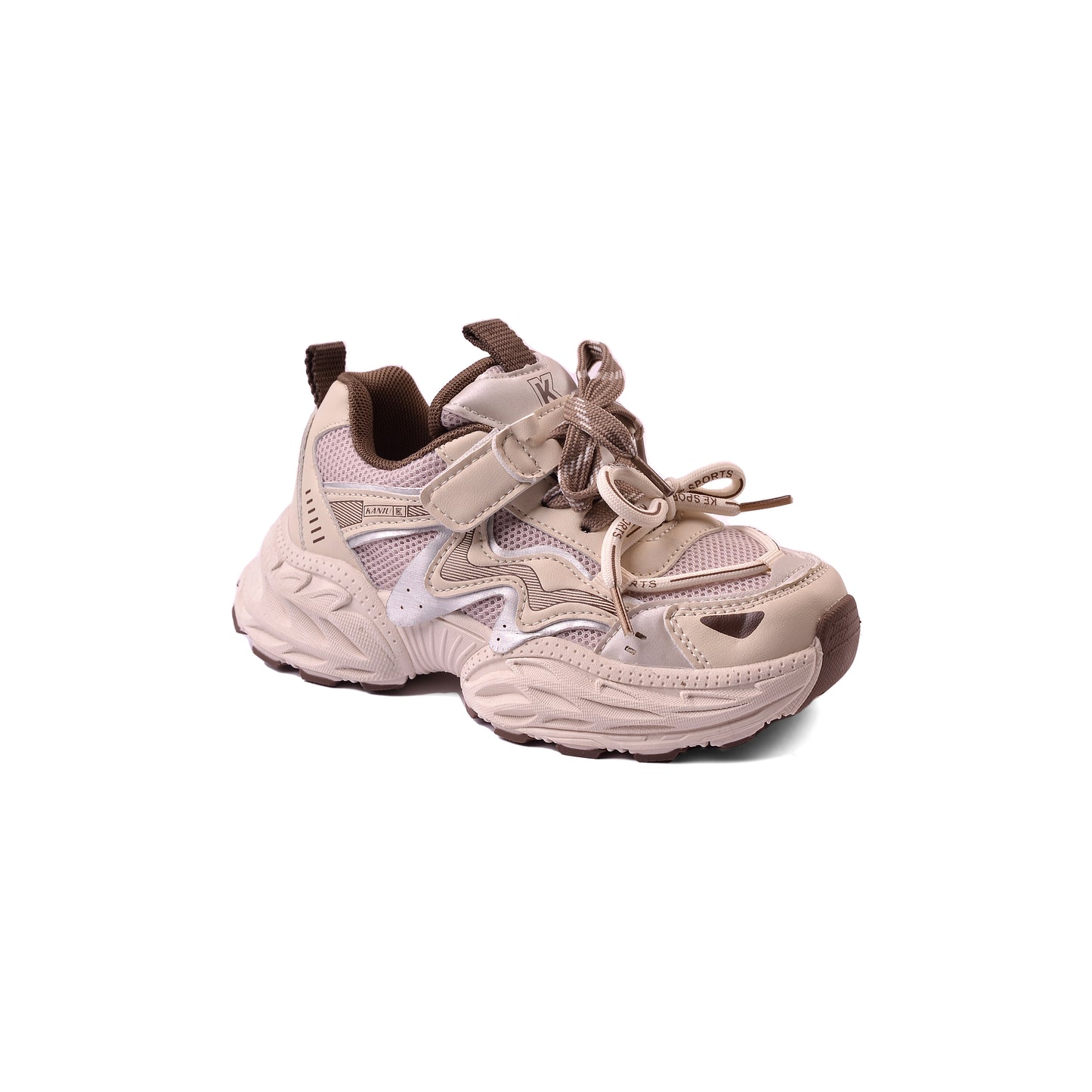 Sneakers Kids Running Comfortable Non Slip Durable lightweight 6751-S-B Beige